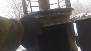 Банная  печь из дисков р-15