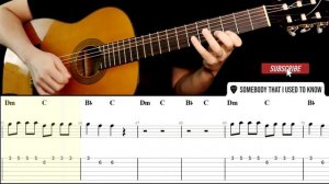 SOMEBODY THAT I USED TO KNOW Guitar Tabs Tutorial (Gotye feat. Kimbra)