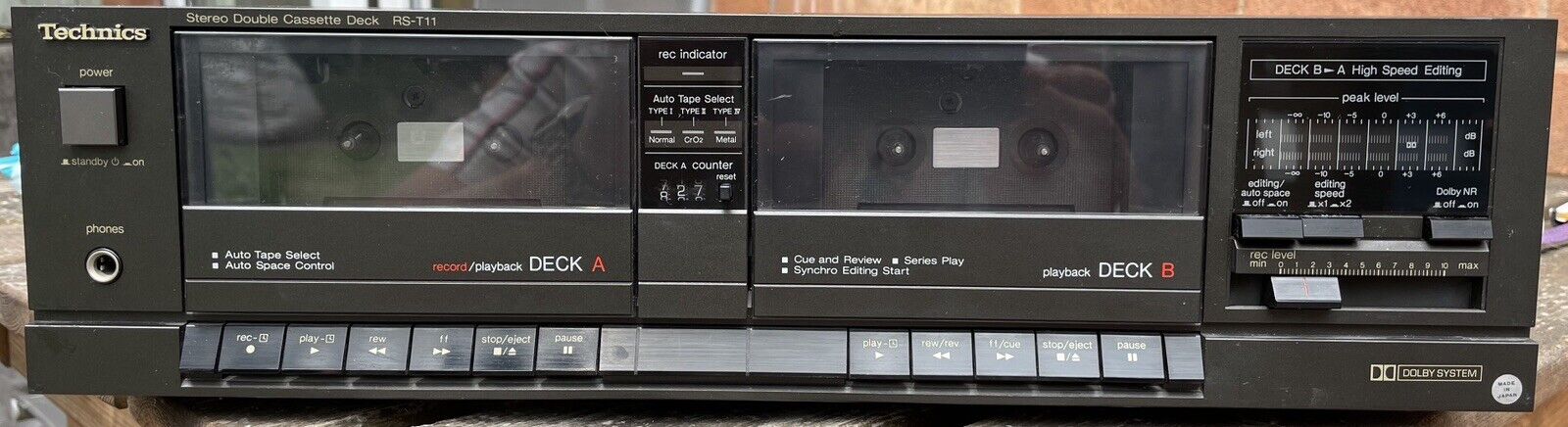 Двухкассетная стереосистема Technics RS-T11 с системой Dolby-ЯПОНИЯ-выпуск-1987-1990-год