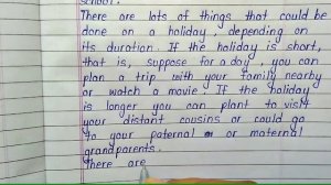 Write an essay on holiday || Holiday essay in english