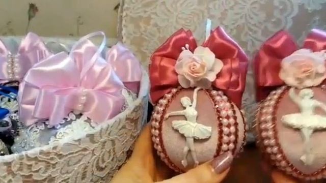 НОВОГОДНИЕ ИГРУШКИ РУЧНОЙ РАБОТЫ / ЁЛОЧНЫЕ ШАРЫ СВОИМИ РУКАМИ. Обзор моих работ часть 1 смотреть онлайн