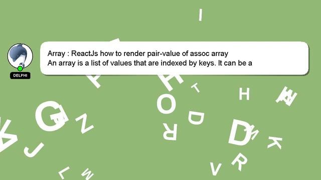 Array : ReactJs how to render pair-value of assoc array смотреть онлайн