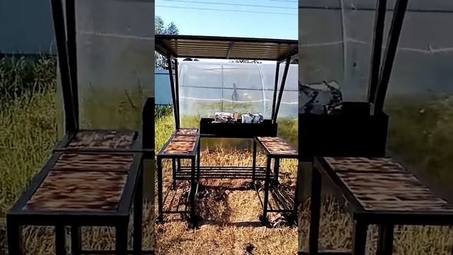 Мангал с крышей в стиле лофт смотреть онлайн