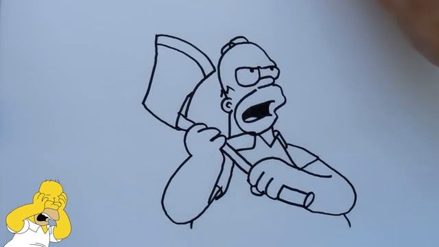 Как нарисовать Симпсонов. Гомер Симпсон карандашами. Рисуем Гомера Симпсон. The Simpsons. смотреть онлайн