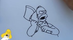 Как нарисовать Симпсонов. Гомер Симпсон карандашами. Рисуем Гомера Симпсон. The Simpsons.