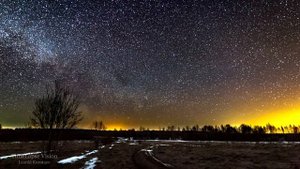 Апрельский Млечный Путь Таймлапс со Звездным Небом Timelapse Star