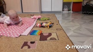 Учимся ползать.|Ребенок 5 месяцев|Елизавета?