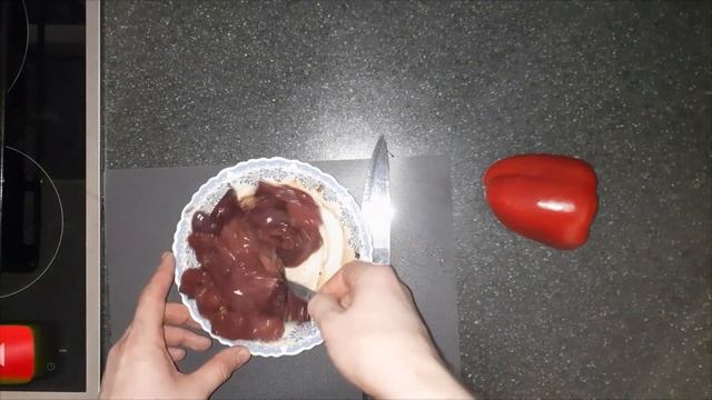 Шашлык из куриной печени