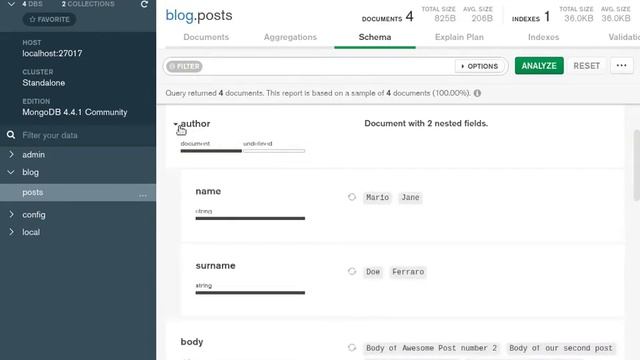 5 Analyze the blog posts collection schema using MongoDB Compass смотреть онлайн