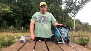 Супер комплект - катушка для шланга Gardena переносная, настенная,  шланг, фитинги и распылитель