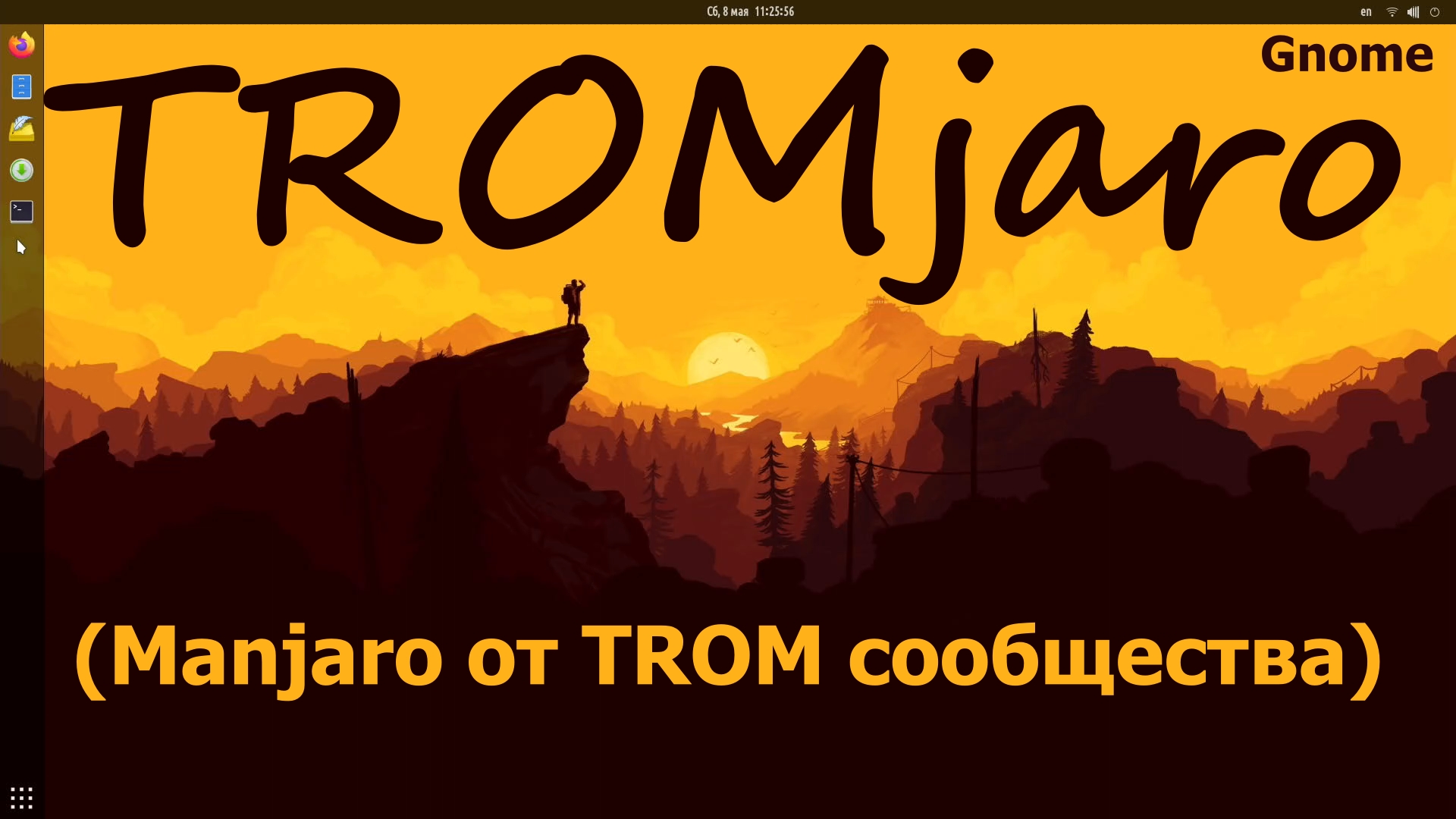 Дистрибутив TROMjaro (Gnome) Установка и первый взгляд (Май 2021)