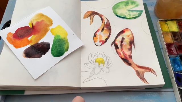 ПРОСТОЙ и БЫСТРЫЙ рисунок АКВАРЕЛЬНЫЕ РЫБКИ! Как нарисовать красивых рыбок!Акварель по-сырому ЛЕГКО
