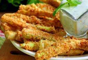 Жареные Кабачки в сырном кляре. Хрустящие и вкусные.