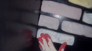 Отделка стен гипсовой плиткой под старый кирпич . Балкон . Новостройка