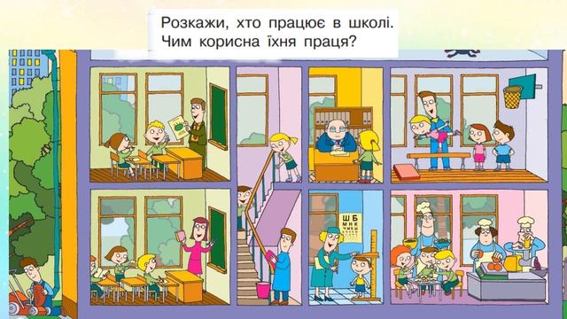 ЯДС 1 клас урок  22 Хто працює у школі      автор підручника Бібік