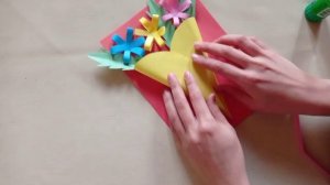 ПОДЕЛКИ НА 8 МАРТА ИЗ БУМАГИ. Подарок для мамы своими руками DIY Цвети из бумаги Подарок маме