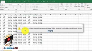 MS Excel - Protect Sheet, protecting a sheet in excel, Excel Guide, Excel Help, elearningon