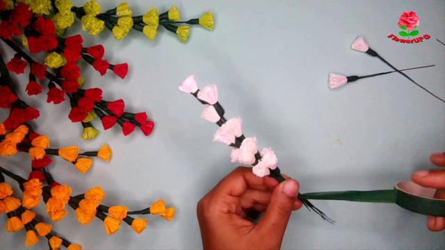 How To Make Statice Flower From Crepe Paper - Diy Flowers - Easy Home Decoration