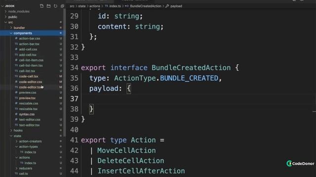 223. Bundle Created Type and Action | React with Typescript