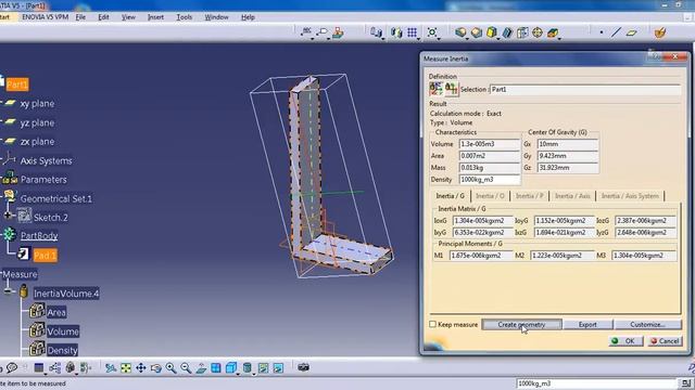 CATIA V5: How to Find MASS | CG | Density & Properties of Material and Part смотреть онлайн