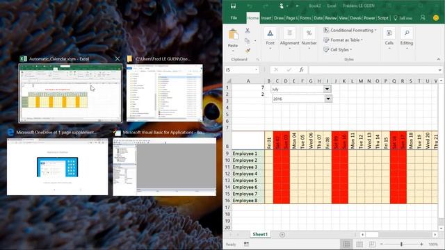 Build An Automatic Calendar With Macro In Excel