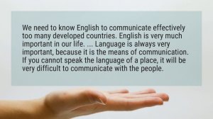 Why English is important in our daily life?