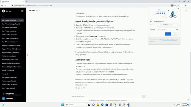 how to run python program on android