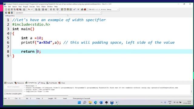 Easy way to find sum of two numbers without using any operator in C Language