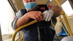 Очень грамотный пассажир с социальной картой, не дал контролёру в руки