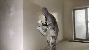 Легко наносится и распределяется по поверхности )))#Terraco #Sprayplaster #шпаклевка #