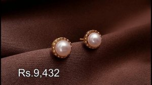 Latest pearl gold earrings with price