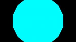 Cyan Tetradecagon Black Background Scale Down