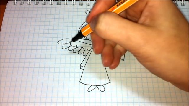 Простые рисунки #379 Как нарисовать Ангела смотреть онлайн