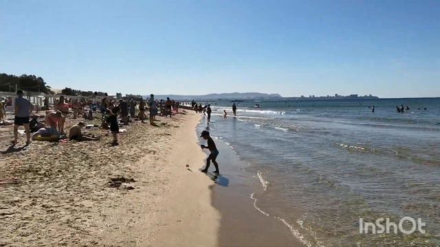 Обзор моря и пляжа Лазурный берег в Анапе и прогулка по пляжу до Джемете!