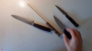 Мусат для ножей. Правка ножа керамическим мусатом.