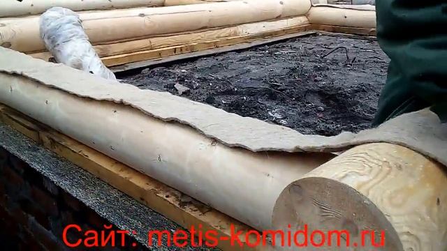 Как укладывается джут. Сборка деревянной бани из оцилиндрованного бревна.