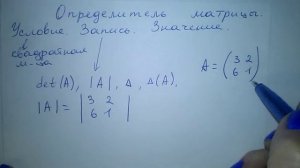 Определитель матрицы. Для чего и зачем нужен определитель