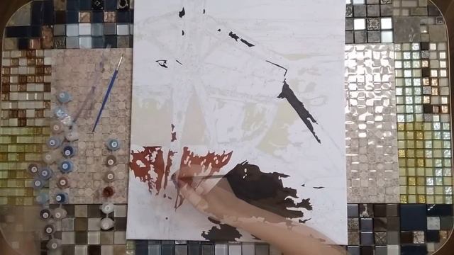 Картина по номерам.Идеальный синий.TimeLapse.Paint by numbers. Таймлапс.