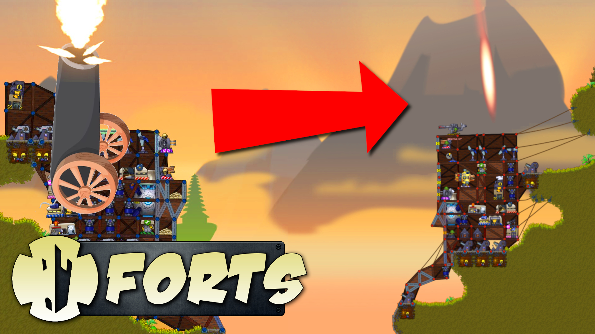 ПОСТРОИЛ ОРБИТАЛЬНУЮ ПУШКУ! | Forts | Форты #6