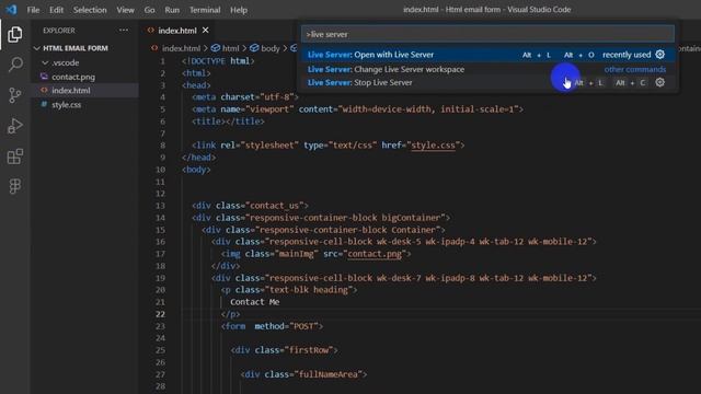 How to Run HTML File in Visual Studio Code Live Server