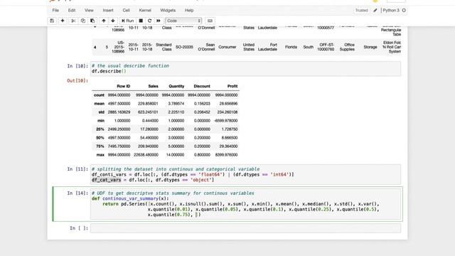 Father of Python's Describe Function | Descriptive Statistics Summary | Data Analysis With Python