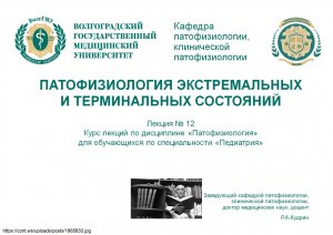 Лекция 12. Патофизиология экстремальных и терминальных состояний