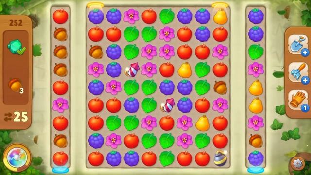 Gardenscapes level 252 solved (using double rainbow blast and bomb) смотреть онлайн
