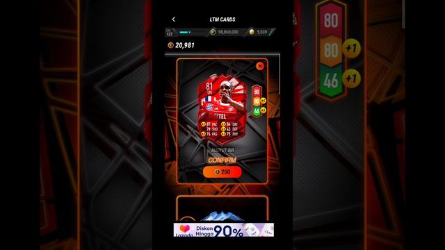 MADFUT 23 NEW LTM CARD || UPGRADING TEL LTM CARD TO MAX RATING