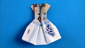 Оригами из денег платье из купюры - манигами