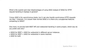 Django : Disadvantages of using ASGI instead of WSGI