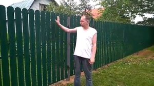 Установка забора из евроштакетника в д. Петраково - отзыв клиента