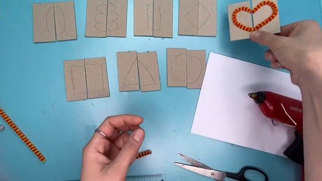 Делаем игру ПОЛОВИНКИ из картона и синельной проволоки смотреть онлайн