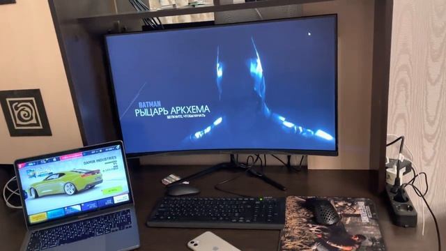подготовка к игре Бэтман с крутым монитором )) смотреть онлайн