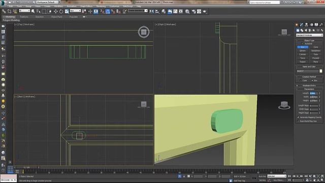 3dmax. Экстерьер от и до. урок7. Моделирование дверной ручки и карниза